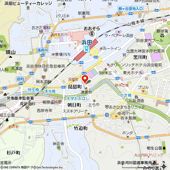 大屋ゴム工業 本店付近の地図